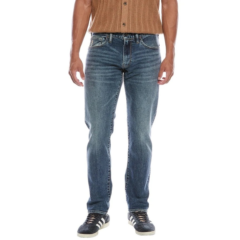 Todd Snyder Mens Slim Fit Stretch 5 Pocket Jeans Blue Wash Classic Hipster 34 32